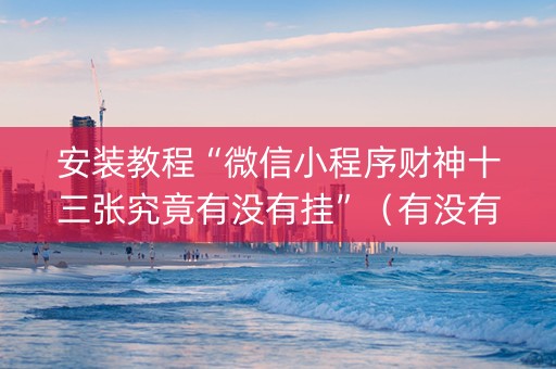 安装教程“微信小程序财神十三张究竟有没有挂”（有没有猫腻)