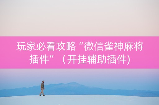 玩家必看攻略“微信雀神麻将插件”（开挂辅助插件)