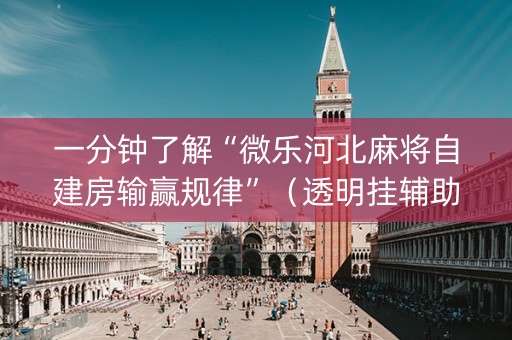 一分钟了解“微乐河北麻将自建房输赢规律”（透明挂辅助器)