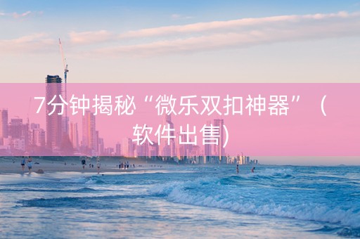7分钟揭秘“微乐双扣神器”（软件出售)