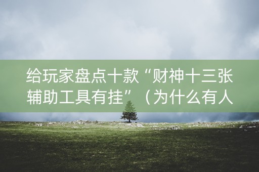给玩家盘点十款“财神十三张辅助工具有挂”（为什么有人一直赢)