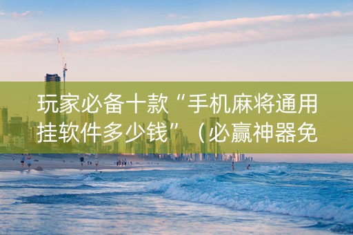 玩家必备十款“手机麻将通用挂软件多少钱”（必赢神器免费安装)