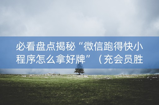 必看盘点揭秘“微信跑得快小程序怎么拿好牌”（充会员胜率高)