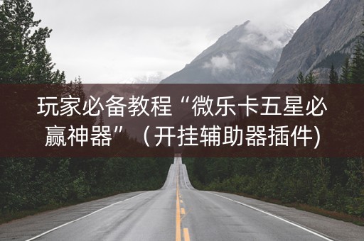 玩家必备教程“微乐卡五星必赢神器”（开挂辅助器插件)