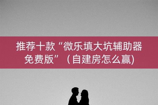 推荐十款“微乐填大坑辅助器免费版”（自建房怎么赢)