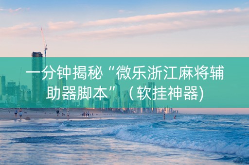 一分钟揭秘“微乐浙江麻将辅助器脚本”（软挂神器)