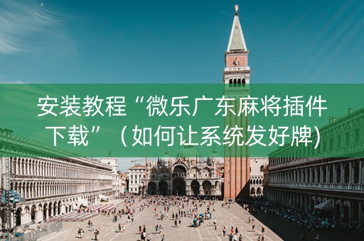 安装教程“微乐广东麻将插件下载”（如何让系统发好牌)