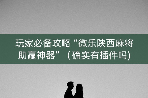 玩家必备攻略“微乐陕西麻将助赢神器”（确实有插件吗)
