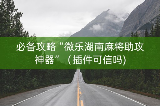 必备攻略“微乐湖南麻将助攻神器”（插件可信吗)