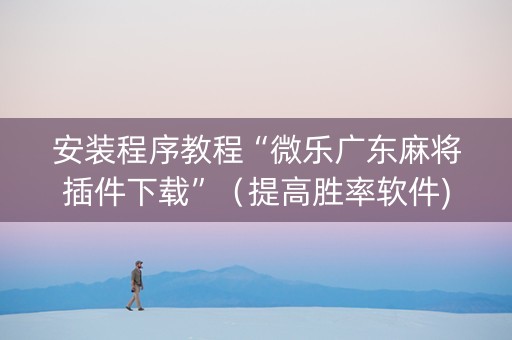 安装程序教程“微乐广东麻将插件下载”（提高胜率软件)