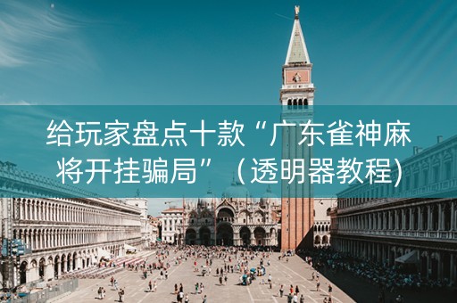给玩家盘点十款“广东雀神麻将开挂骗局”（透明器教程)