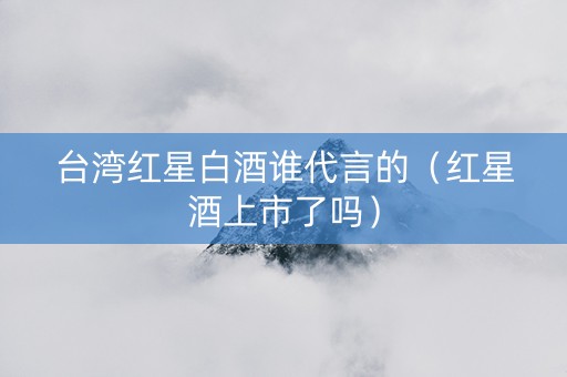 台湾红星白酒谁代言的（红星酒上市了吗）