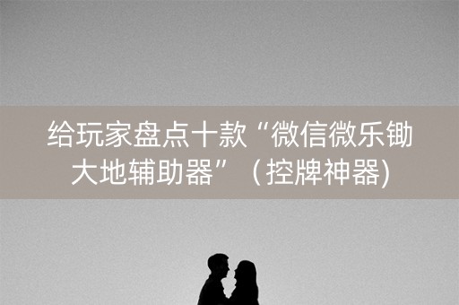 给玩家盘点十款“微信微乐锄大地辅助器”（控牌神器)