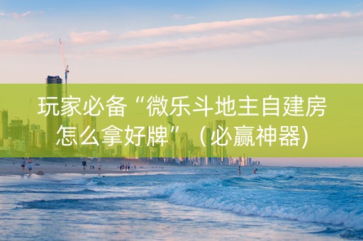 玩家必备“微乐斗地主自建房怎么拿好牌”（必赢神器)