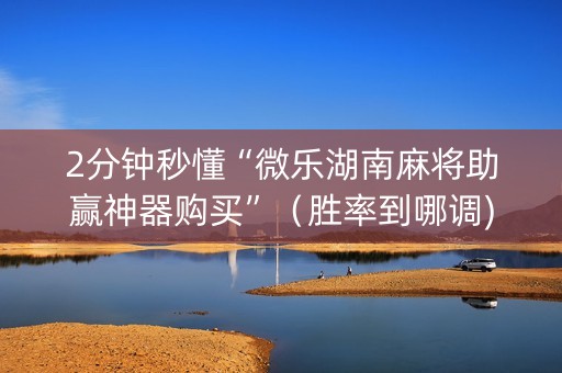2分钟秒懂“微乐湖南麻将助赢神器购买”（胜率到哪调)