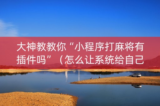大神教教你“小程序打麻将有插件吗”（怎么让系统给自己好牌)