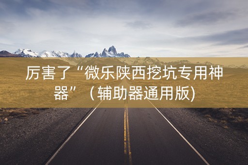 厉害了“微乐陕西挖坑专用神器”（辅助器通用版)