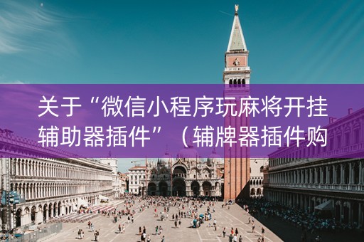 关于“微信小程序玩麻将开挂辅助器插件”（辅牌器插件购买)