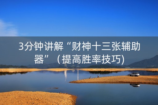 3分钟讲解“财神十三张辅助器”（提高胜率技巧)