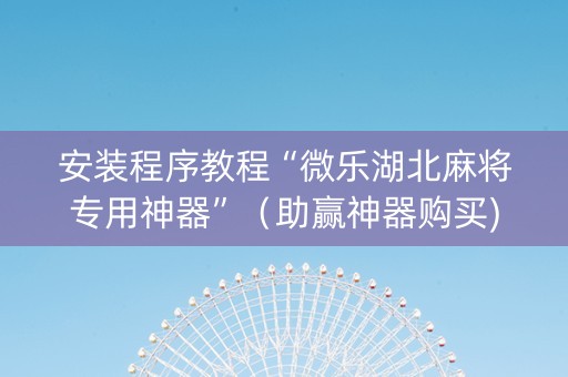 安装程序教程“微乐湖北麻将专用神器”（助赢神器购买)