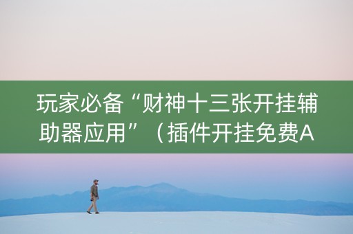 玩家必备“财神十三张开挂辅助器应用”（插件开挂免费AI)