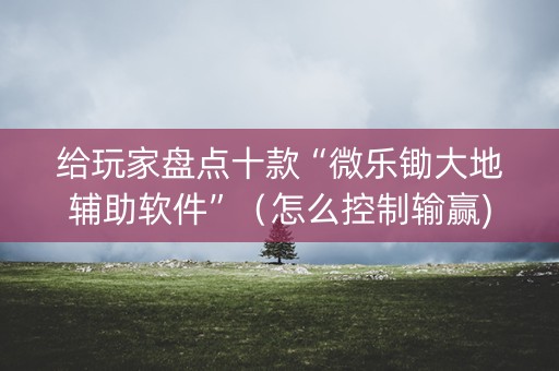 给玩家盘点十款“微乐锄大地辅助软件”（怎么控制输赢)