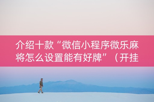 介绍十款“微信小程序微乐麻将怎么设置能有好牌”（开挂神器下载)