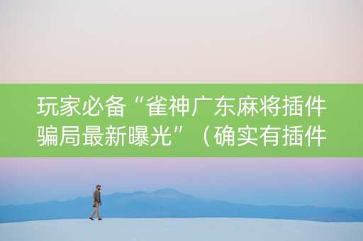 玩家必备“雀神广东麻将插件骗局最新曝光”（确实有插件吗)