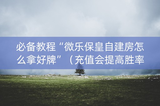 必备教程“微乐保皇自建房怎么拿好牌”（充值会提高胜率么)
