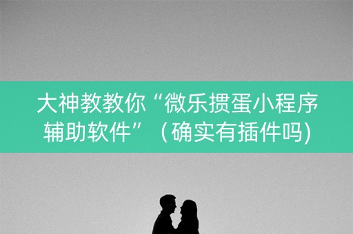 大神教教你“微乐掼蛋小程序辅助软件”（确实有插件吗)