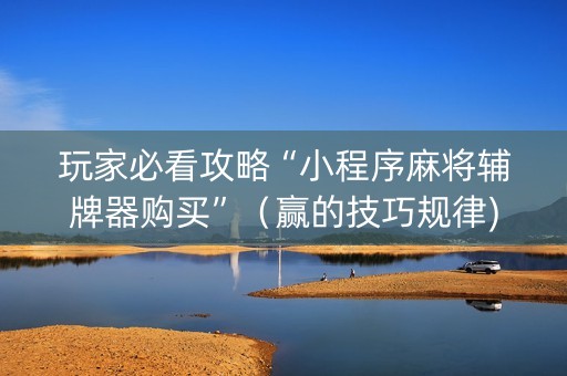 玩家必看攻略“小程序麻将辅牌器购买”（赢的技巧规律)