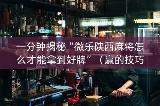 一分钟揭秘“微乐陕西麻将怎么才能拿到好牌”（赢的技巧规律)