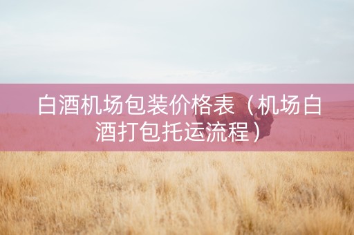 白酒机场包装价格表（机场白酒打包托运流程）