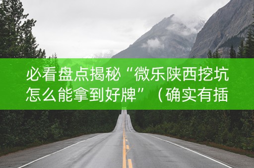必看盘点揭秘“微乐陕西挖坑怎么能拿到好牌”（确实有插件吗)