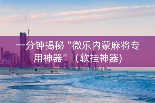 一分钟揭秘“微乐内蒙麻将专用神器”（软挂神器)
