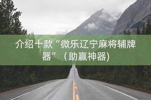 介绍十款“微乐辽宁麻将辅牌器”（助赢神器)