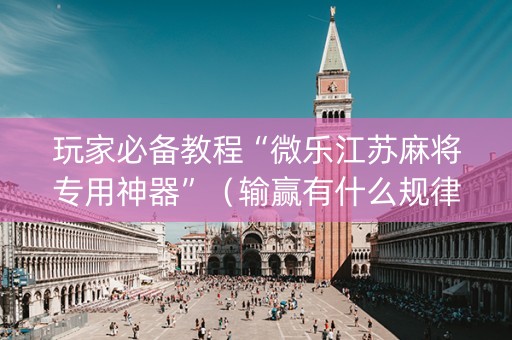 玩家必备教程“微乐江苏麻将专用神器”（输赢有什么规律)