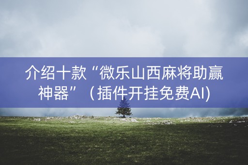 介绍十款“微乐山西麻将助赢神器”（插件开挂免费AI)