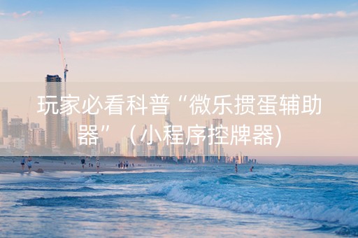 玩家必看科普“微乐掼蛋辅助器”（小程序控牌器)