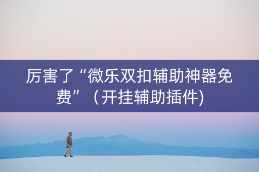 厉害了“微乐双扣辅助神器免费”（开挂辅助插件)