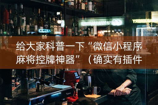 给大家科普一下“微信小程序麻将控牌神器”（确实有插件吗)