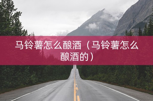 马铃薯怎么酿酒（马铃薯怎么酿酒的）