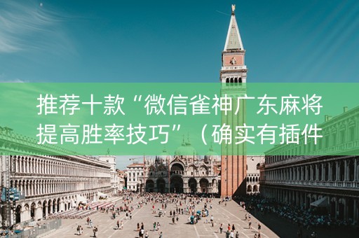 推荐十款“微信雀神广东麻将提高胜率技巧”（确实有插件吗)