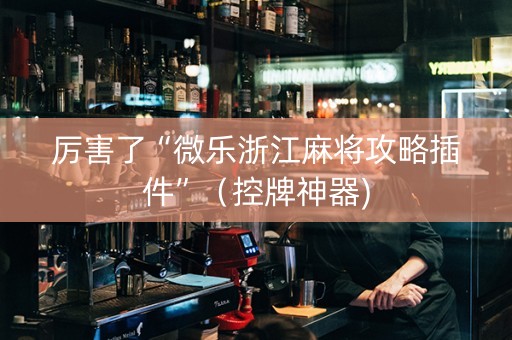 厉害了“微乐浙江麻将攻略插件”（控牌神器)