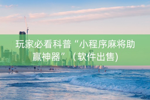 玩家必看科普“小程序麻将助赢神器”（软件出售)
