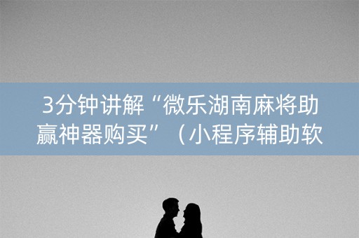 3分钟讲解“微乐湖南麻将助赢神器购买”（小程序辅助软件)