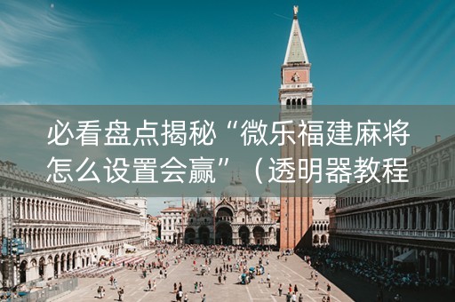 必看盘点揭秘“微乐福建麻将怎么设置会赢”（透明器教程)