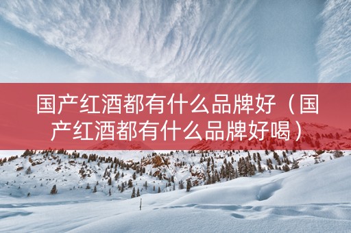 国产红酒都有什么品牌好（国产红酒都有什么品牌好喝）