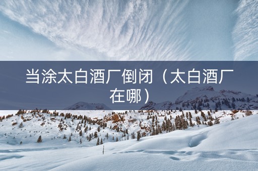 当涂太白酒厂倒闭（太白酒厂在哪）