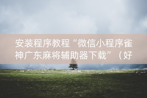 安装程序教程“微信小程序雀神广东麻将辅助器下载”（好友房怎么才能赢)